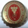 Kronkorken Rutishauser Schweiz 1975 1970er rot Rutishauser pflegt Wein
