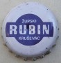 Kronkorken Rubin Jugoslawien 1978 1970er weiß Rubin Župski Kruševac