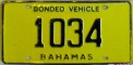 Nummernschilder / Kfz-Kennzeichen Bahamas 1987 1980er Bonded