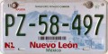 Nummernschilder / Kfz-Kennzeichen Mexiko 2008 2000er Nuevo Leon