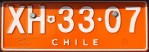 Nummernschilder / Kfz-Kennzeichen Chile 1985 1980er