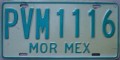 Nummernschilder / Kfz-Kennzeichen Mexiko 1992 1990er Morelos