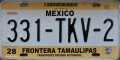 Nummernschilder / Kfz-Kennzeichen Mexiko 2002 2000er Tamaulipas Front