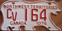 Nummernschilder / Kfz-Kennzeichen Kanada 1974 1970er Northwest Territories