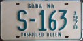 Nummernschilder / Kfz-Kennzeichen Niederländische Antillen 1978 1970er Saba