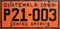 Nummernschilder / Kfz-Kennzeichen Guatemala 1969 1960er