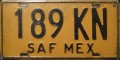 Nummernschilder / Kfz-Kennzeichen Mexiko 1992 1990er