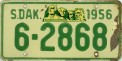 Nummernschilder / Kfz-Kennzeichen USA 1956 1950er South Dakota SD