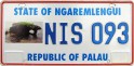 Nummernschilder / Kfz-Kennzeichen Palau 1990 1990er Ngaremlengui