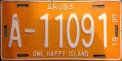Nummernschilder / Kfz-Kennzeichen Aruba 1999 1990er Aruba