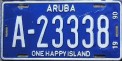 Nummernschilder / Kfz-Kennzeichen Aruba 1990 1990er Aruba