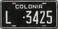 Nummernschilder / Kfz-Kennzeichen Uruguay 1960 1960er Colonia