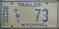 Nummernschilder / Kfz-Kennzeichen USA 1975 1970er Wyoming WY