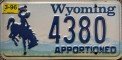 Nummernschilder / Kfz-Kennzeichen USA 1992 1990er Wyoming WY