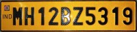 Nummernschilder / Kfz-Kennzeichen Indien 2009 2000er Taxi