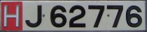 Nummernschilder / Kfz-Kennzeichen Jersey 1968 1960er