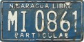 Nummernschilder / Kfz-Kennzeichen Nicaragua 1986 1980er