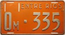 Nummernschilder / Kfz-Kennzeichen Argentinien 1956 1950er Entre Rios Bus