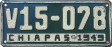 Nummernschilder / Kfz-Kennzeichen Mexiko 1949 1940er Chiapas