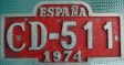 Nummernschilder / Kfz-Kennzeichen Spanien 1974 1970er CD