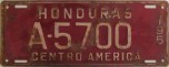 Nummernschilder / Kfz-Kennzeichen Honduras 1957 1950er