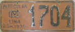 Nummernschilder / Kfz-Kennzeichen Peru 1936 1930er