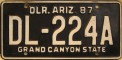 Nummernschilder / Kfz-Kennzeichen USA 1987 1980er Arizona AZ