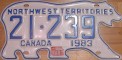 Nummernschilder / Kfz-Kennzeichen Kanada 1983 1980er Northwest Territories