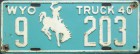 Nummernschilder / Kfz-Kennzeichen USA 1940 1940er Wyoming WY