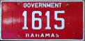 Nummernschilder / Kfz-Kennzeichen Bahamas 1976 1970er GOV