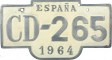 Nummernschilder / Kfz-Kennzeichen Spanien 1964 1960er CD