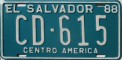 Nummernschilder / Kfz-Kennzeichen El Salvador 1988 1980er CD