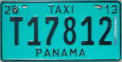 Nummernschilder / Kfz-Kennzeichen Panama 2013 2010er Taxi