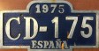 Nummernschilder / Kfz-Kennzeichen Spanien 1975 1970er CD