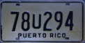 Nummernschilder / Kfz-Kennzeichen Puerto Rico 1973 1970er