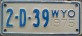 Nummernschilder / Kfz-Kennzeichen USA 1975 1970er Wyoming WY