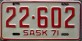 Nummernschilder / Kfz-Kennzeichen Kanada 1971 1970er Saskatchewan