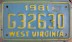 Nummernschilder / Kfz-Kennzeichen USA 1981 1980er West Virginia WV